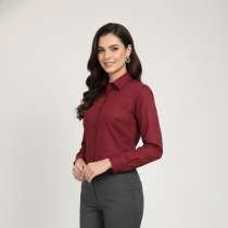 Women's Maroon formal shirt
