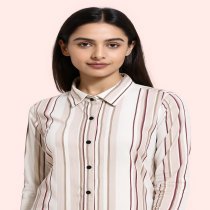 Women's Brown Line Casual Shirt