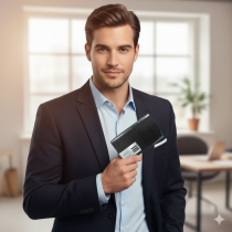 Leather Black Card Holder
