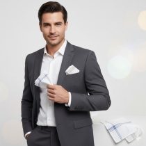 Men's Premium White Handkerchief