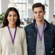 Purple Lanyards & ID Holder