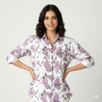 Women's White Onion Printed Shirt