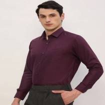 Men's Wine Formal Shirt
