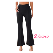 Women Black Lycra Blend Trousers