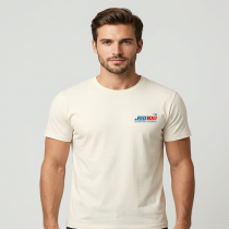 Men's Cream Round Neck T-shirt