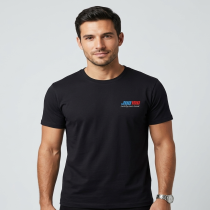Men's Black  Round Neck T-shirt