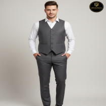 Men's Gray Waist Coats