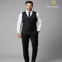 Men's Black Waist Coats