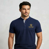 Men's Chinese Navy blue t-shirt
