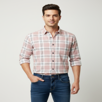 Men's Pink Casual Shirt
