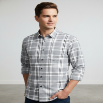 Men's Gray Casual Shirt