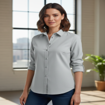 Women's Gray formal Shirt