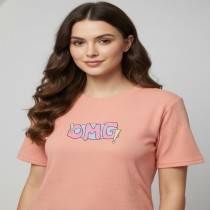 Women's carrot Printed T-shirt