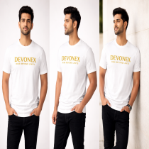 Mens Devonex Print White T-shirt
