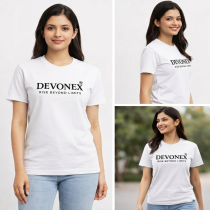 Women's Devonex Print White T-shirt