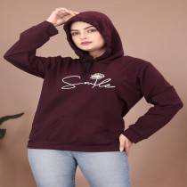 women's Maroon  Hoodie